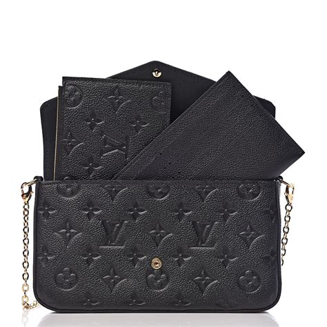 louis vuitton empreinte pochette felicie chain wallet black|louis vuitton félicie pochette.